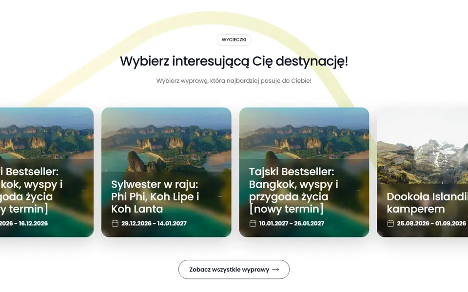 Widok strony Lataj z Aniołem prezentowany w materiałach Cohubo